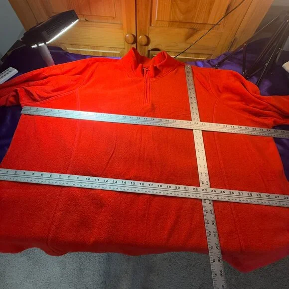 📌Woman Within Ferrari Red Microfleece Quarter-Zip Pullover 5X 38/40 - Picture 7 of 12